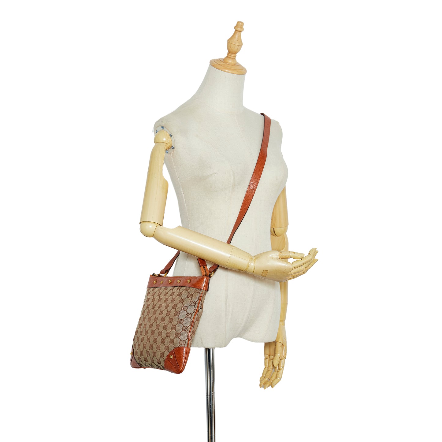 GG Canvas Nailhead Crossbody