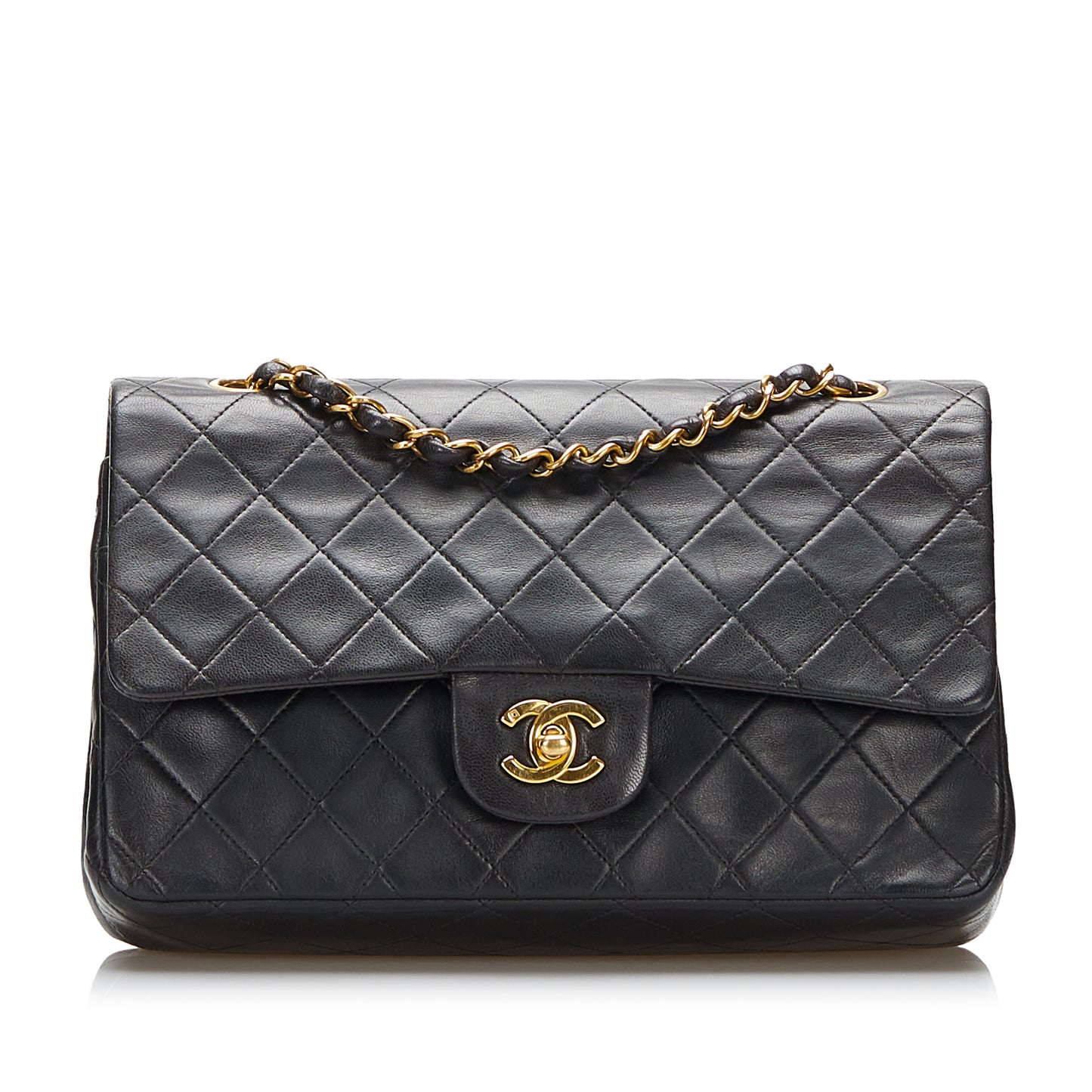 Medium Classic Lambskin Double Flap