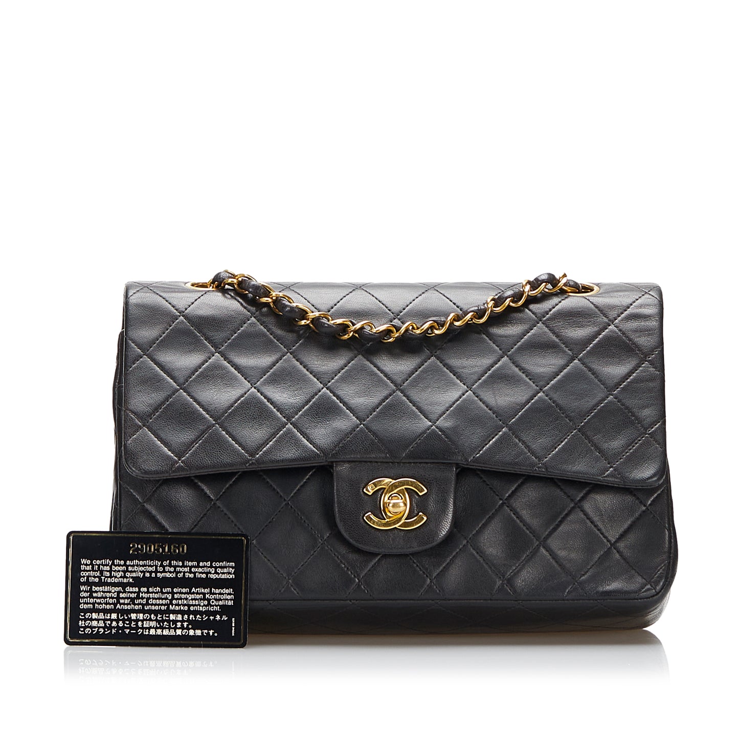 Medium Classic Lambskin Double Flap