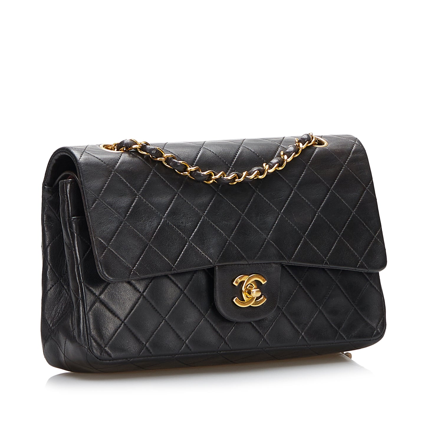 Medium Classic Lambskin Double Flap