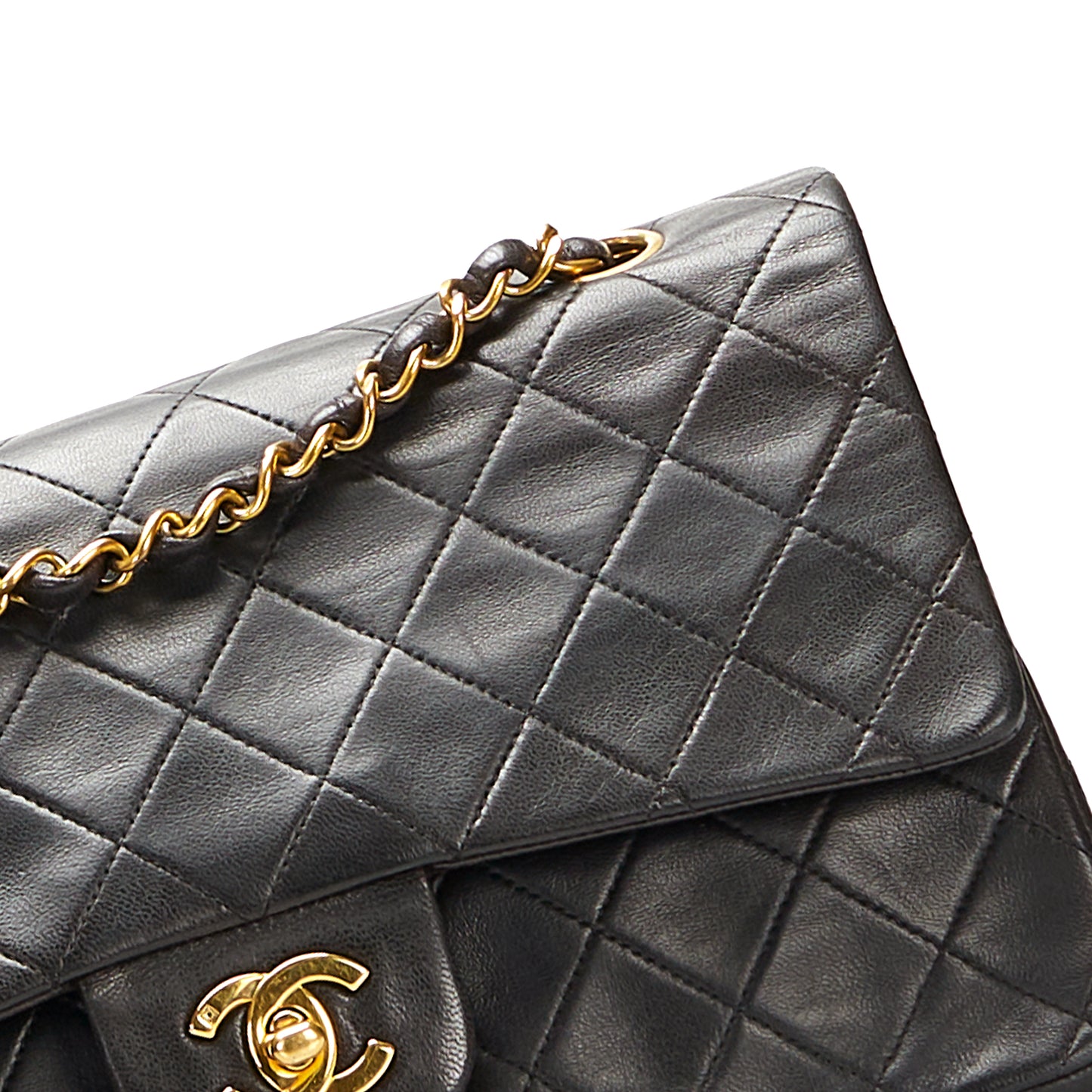 Medium Classic Lambskin Double Flap
