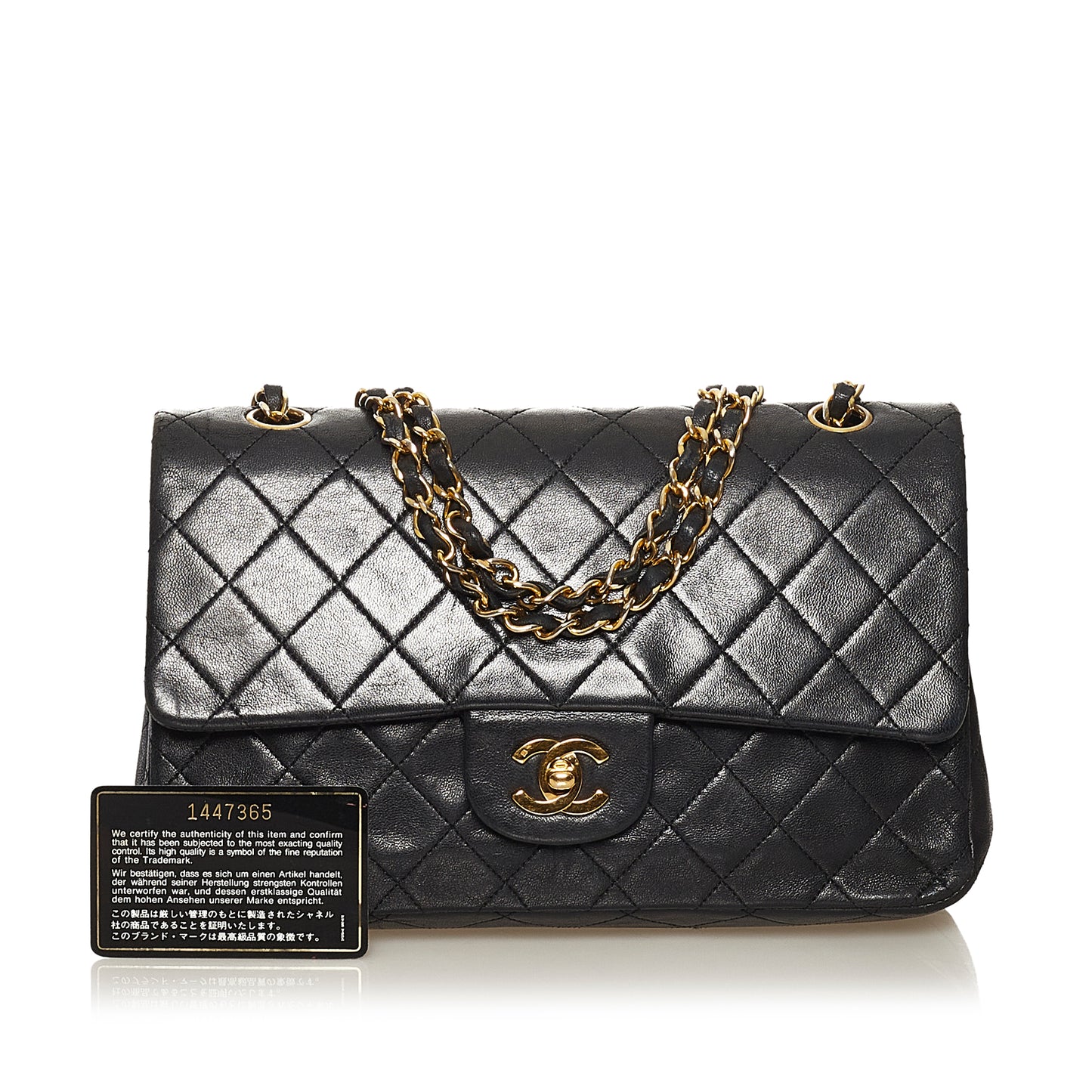 Medium Classic Lambskin Double Flap