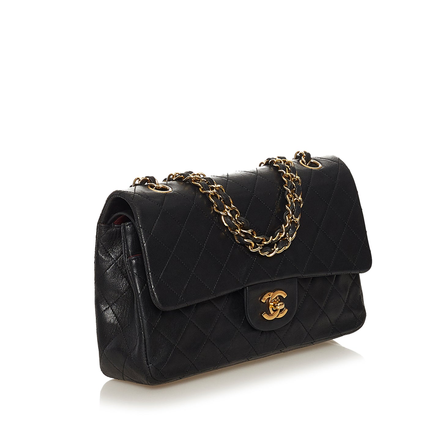 Medium Classic Lambskin Double Flap