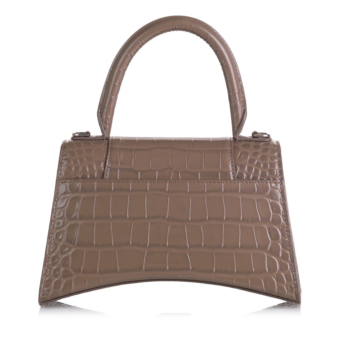 Hourglass Embossed Leather Satchel