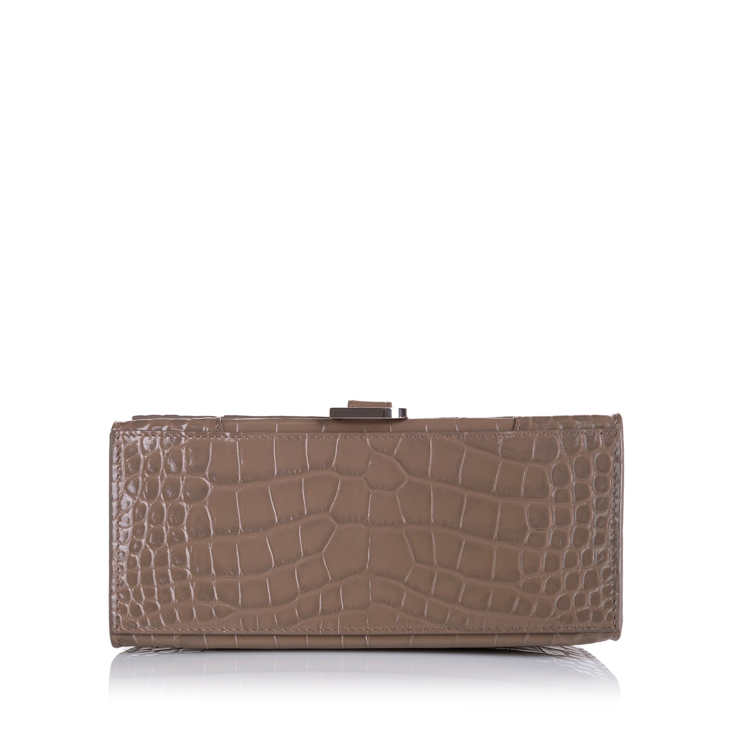 Hourglass Embossed Leather Satchel
