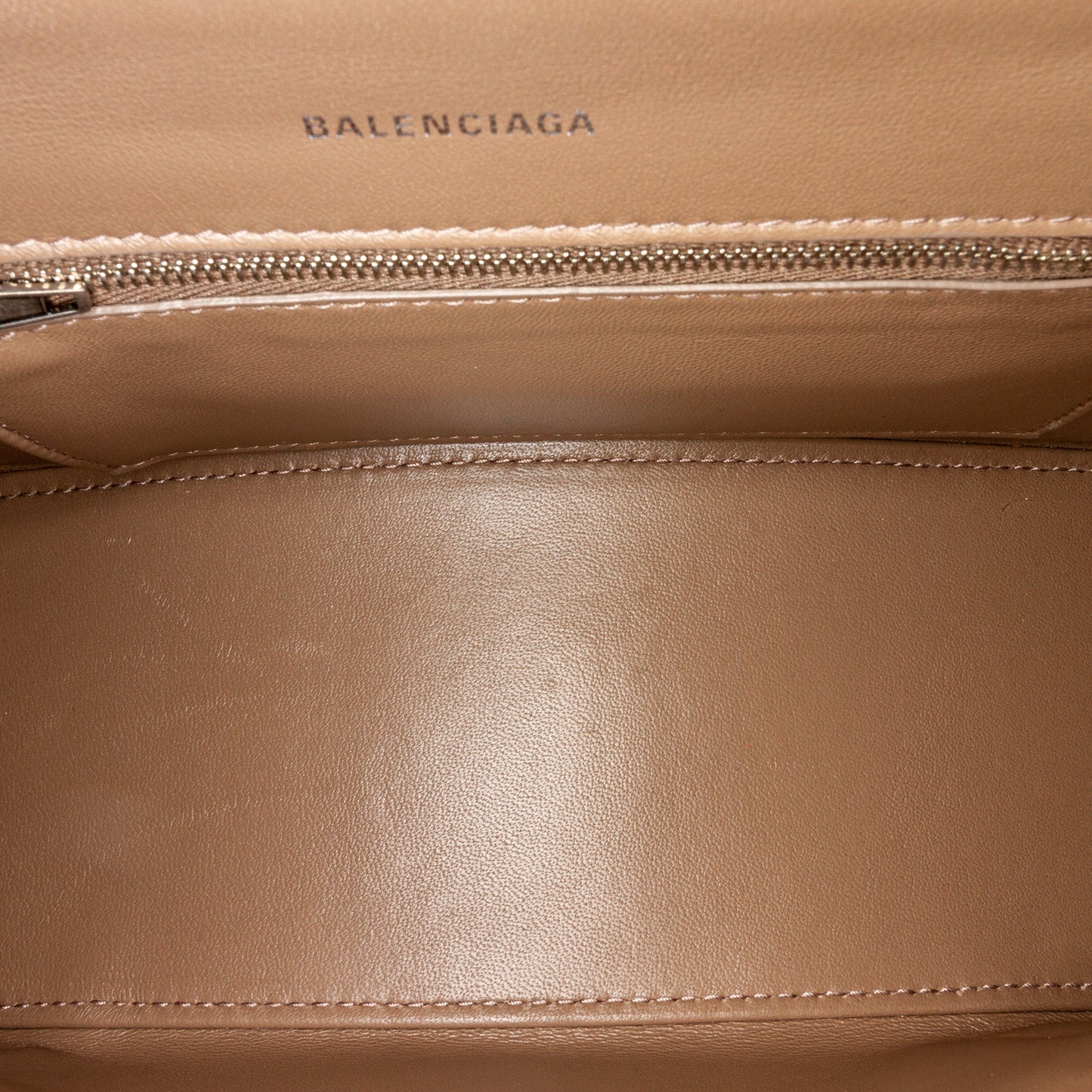 Hourglass Embossed Leather Satchel
