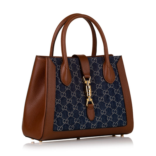 GG Denim 1961 Jackie Medium Tote