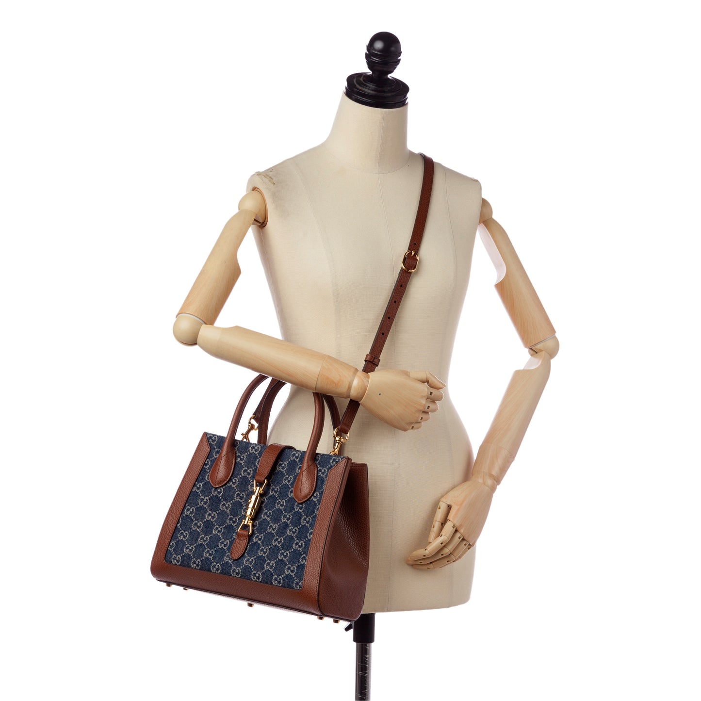 GG Denim 1961 Jackie Medium Tote