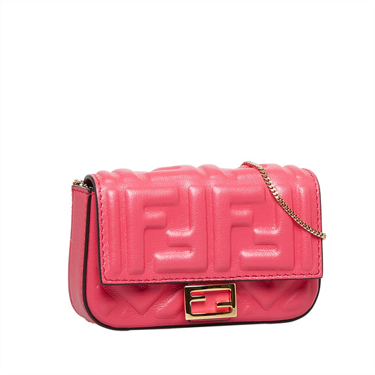 Zucca Embossed Nano Baguette Charm