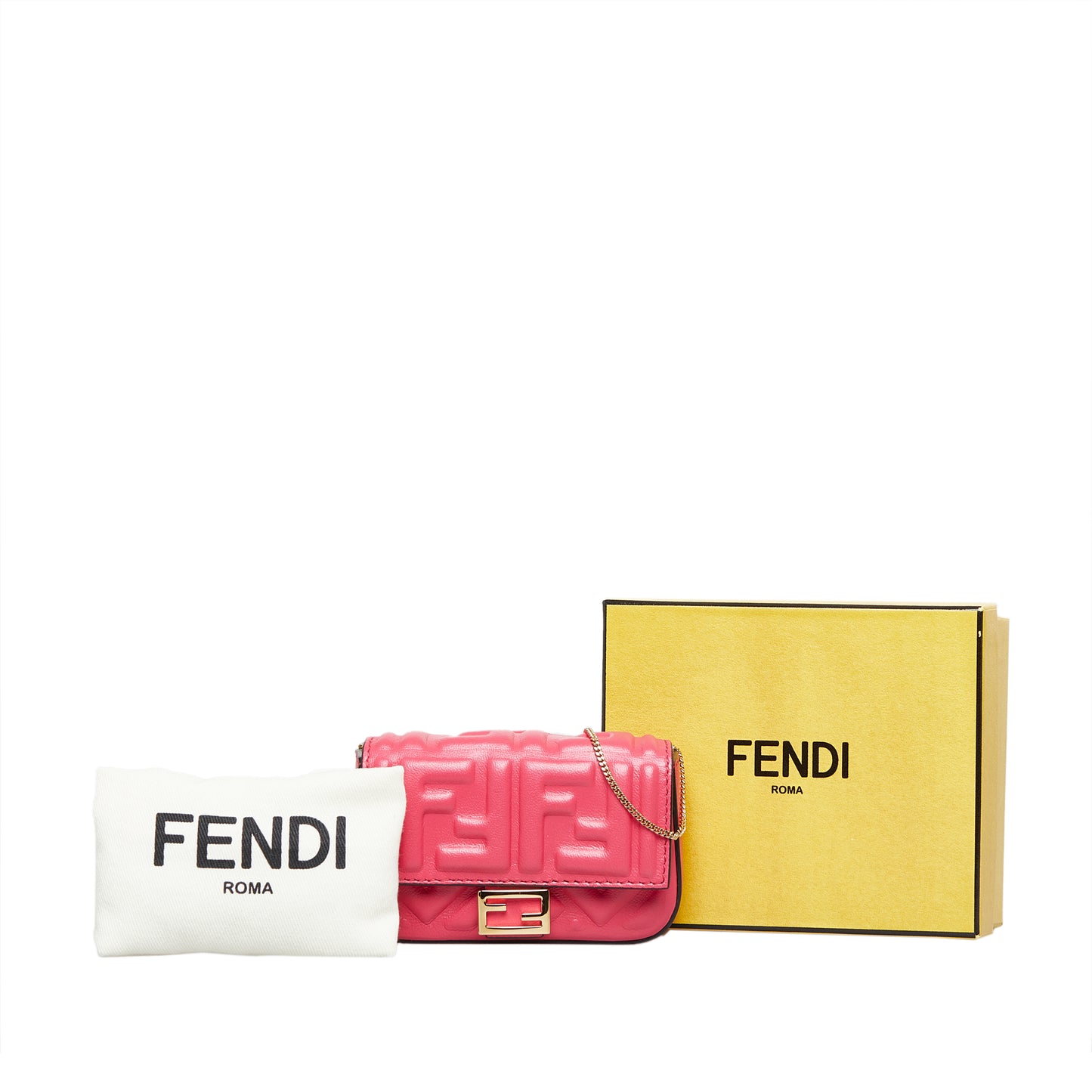 Zucca Embossed Nano Baguette Charm