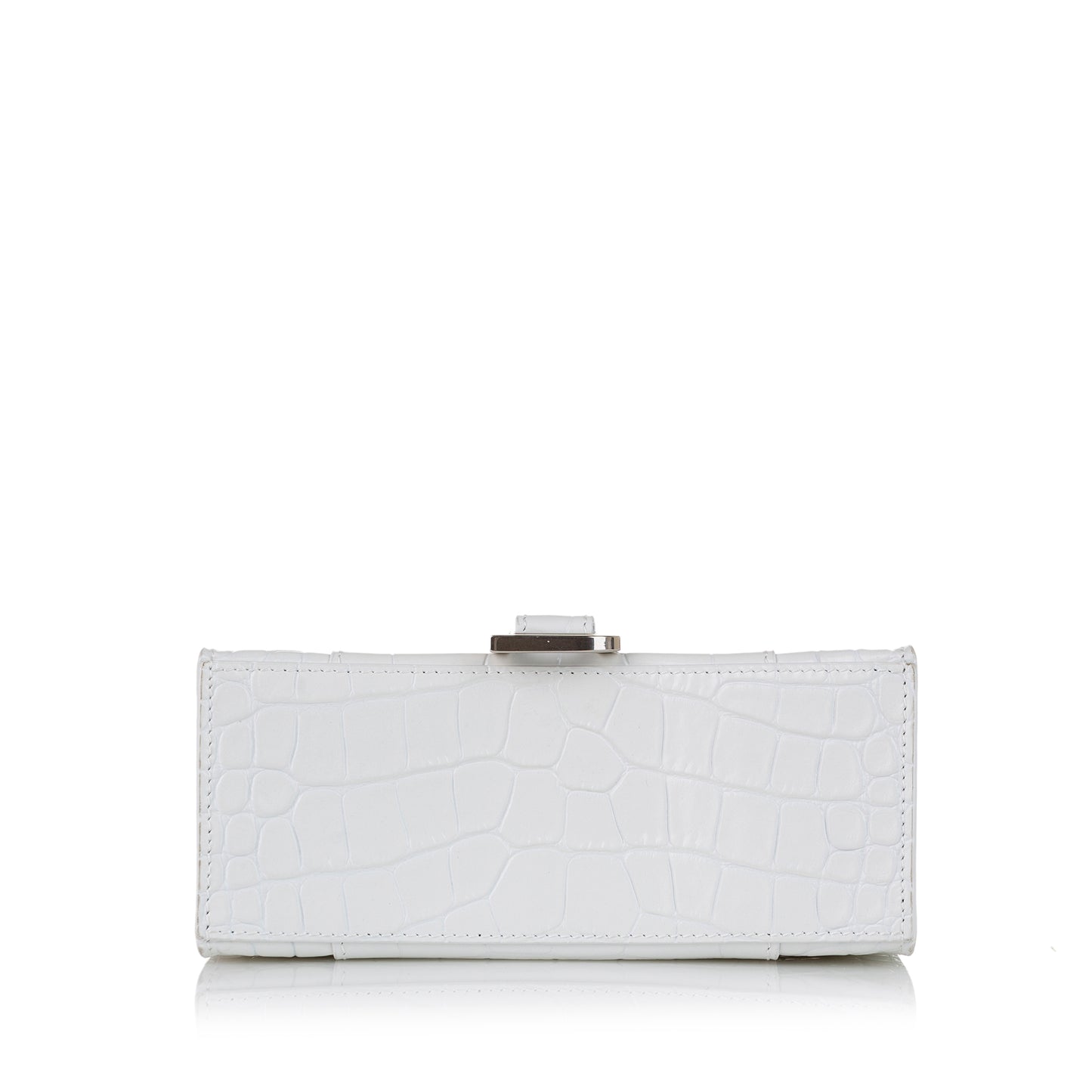 Hourglass Embossed Leather Satchel