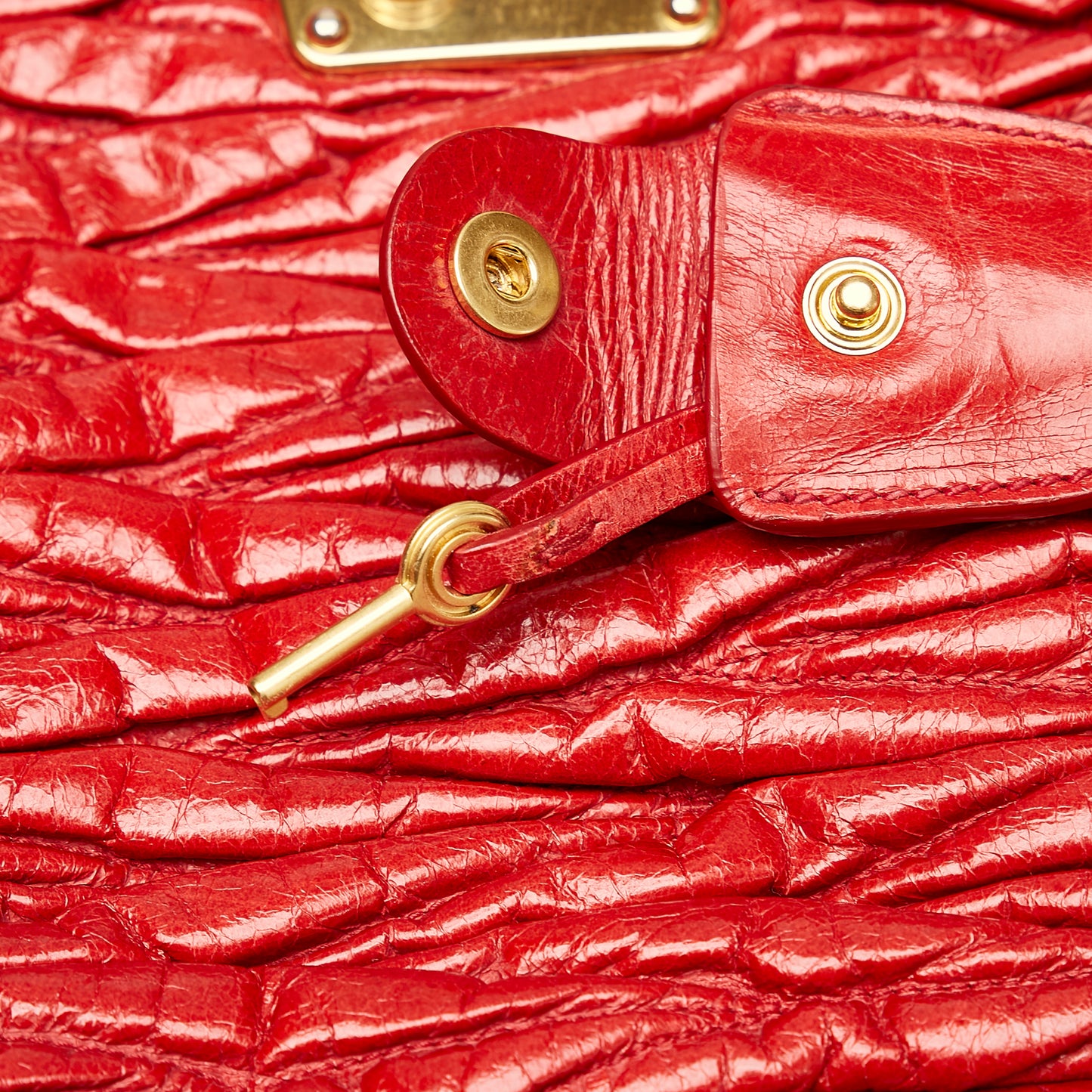 Matelasse Patent Leather Satchel