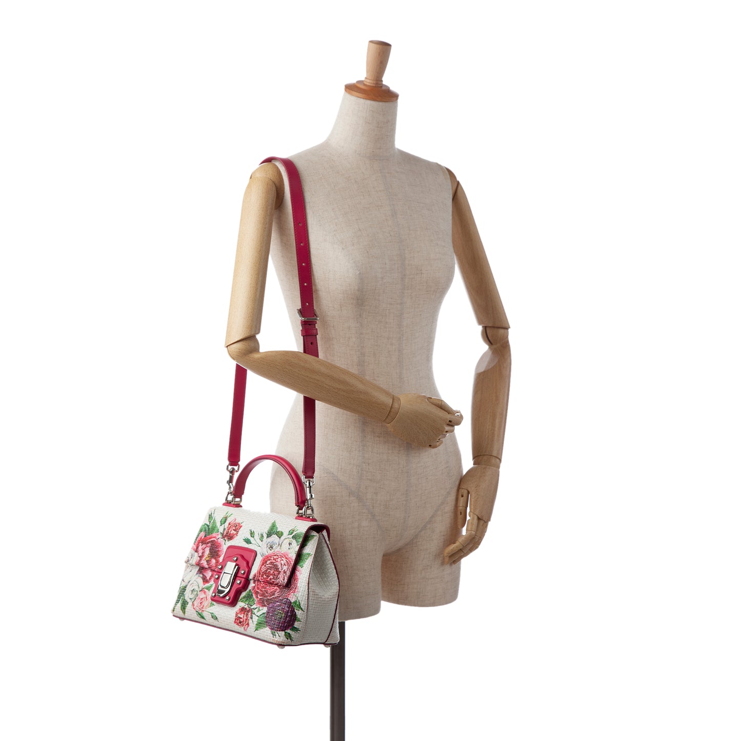 Floral Lucia Leather Satchel
