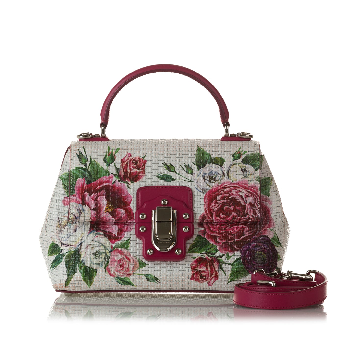 Floral Lucia Leather Satchel