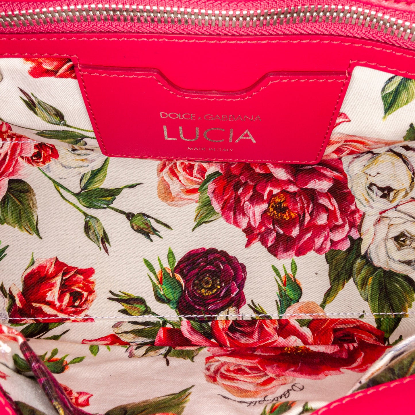 Floral Lucia Leather Satchel