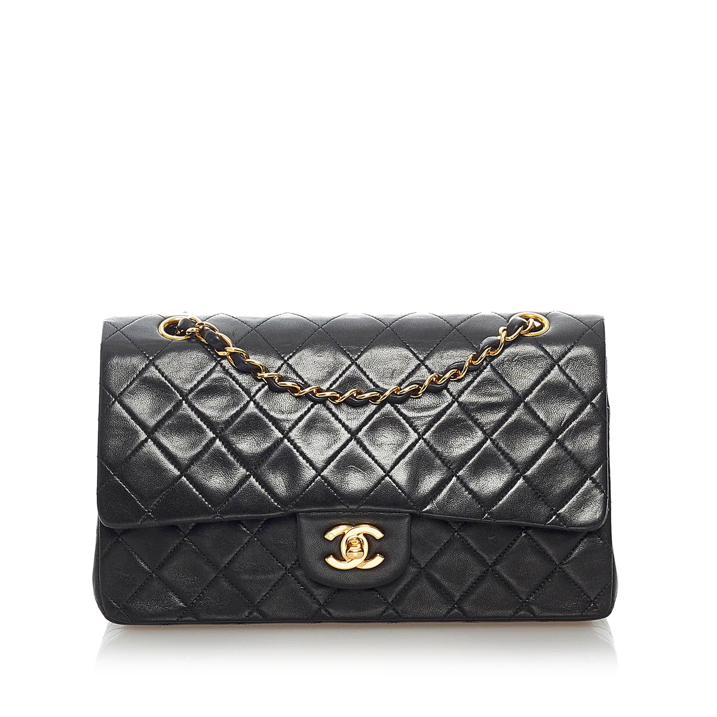 Medium Classic Lambskin Double Flap