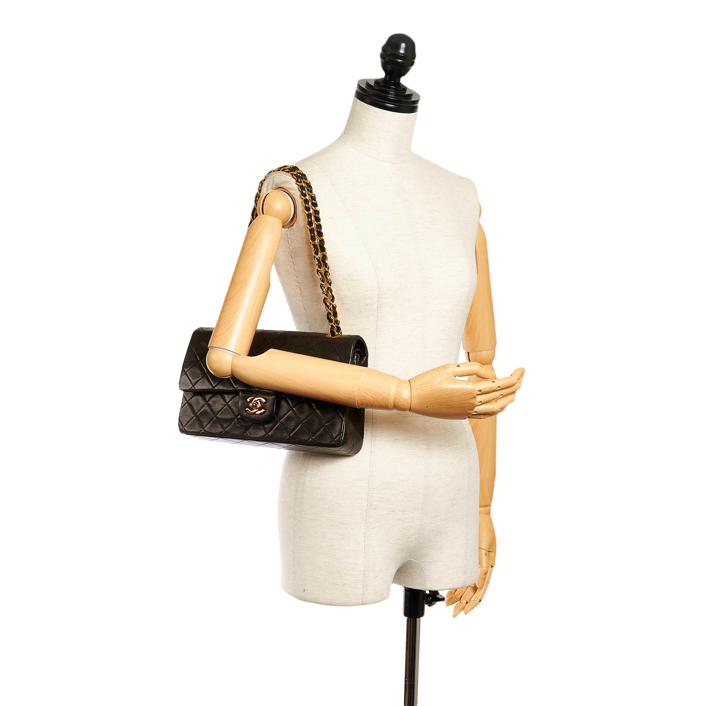 Medium Classic Lambskin Double Flap