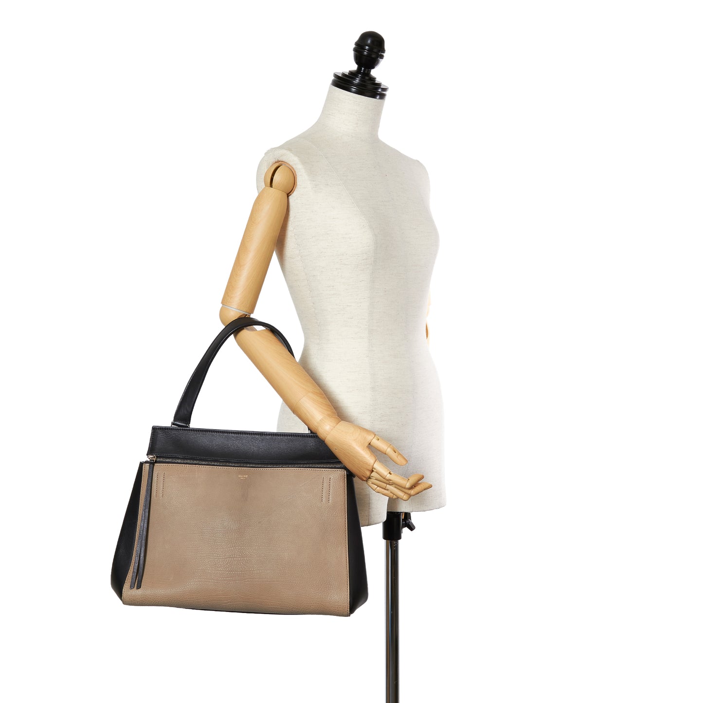 Medium Edge Bicolor Leather Handbag