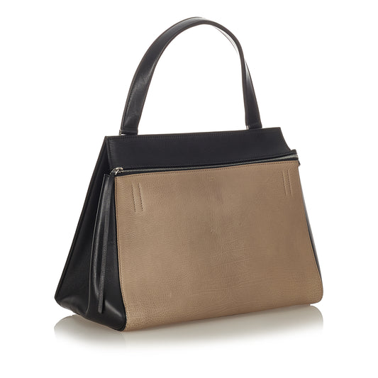 Medium Edge Bicolor Leather Handbag