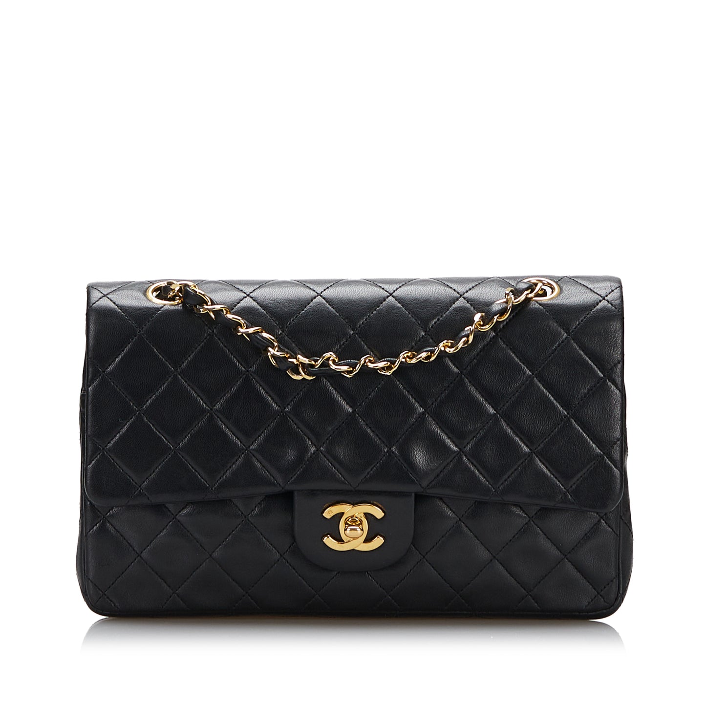 Medium Classic Lambskin Double Flap