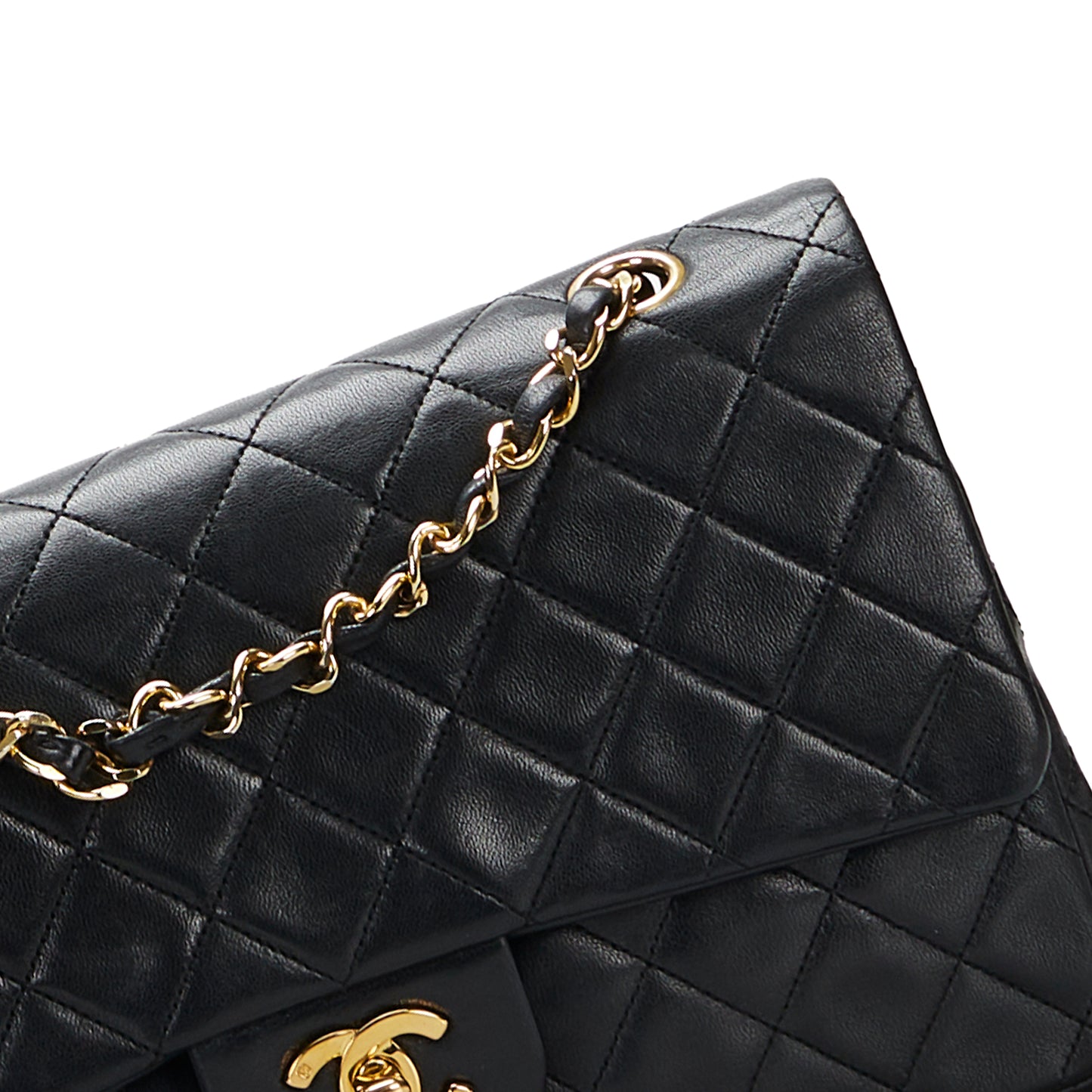 Medium Classic Lambskin Double Flap