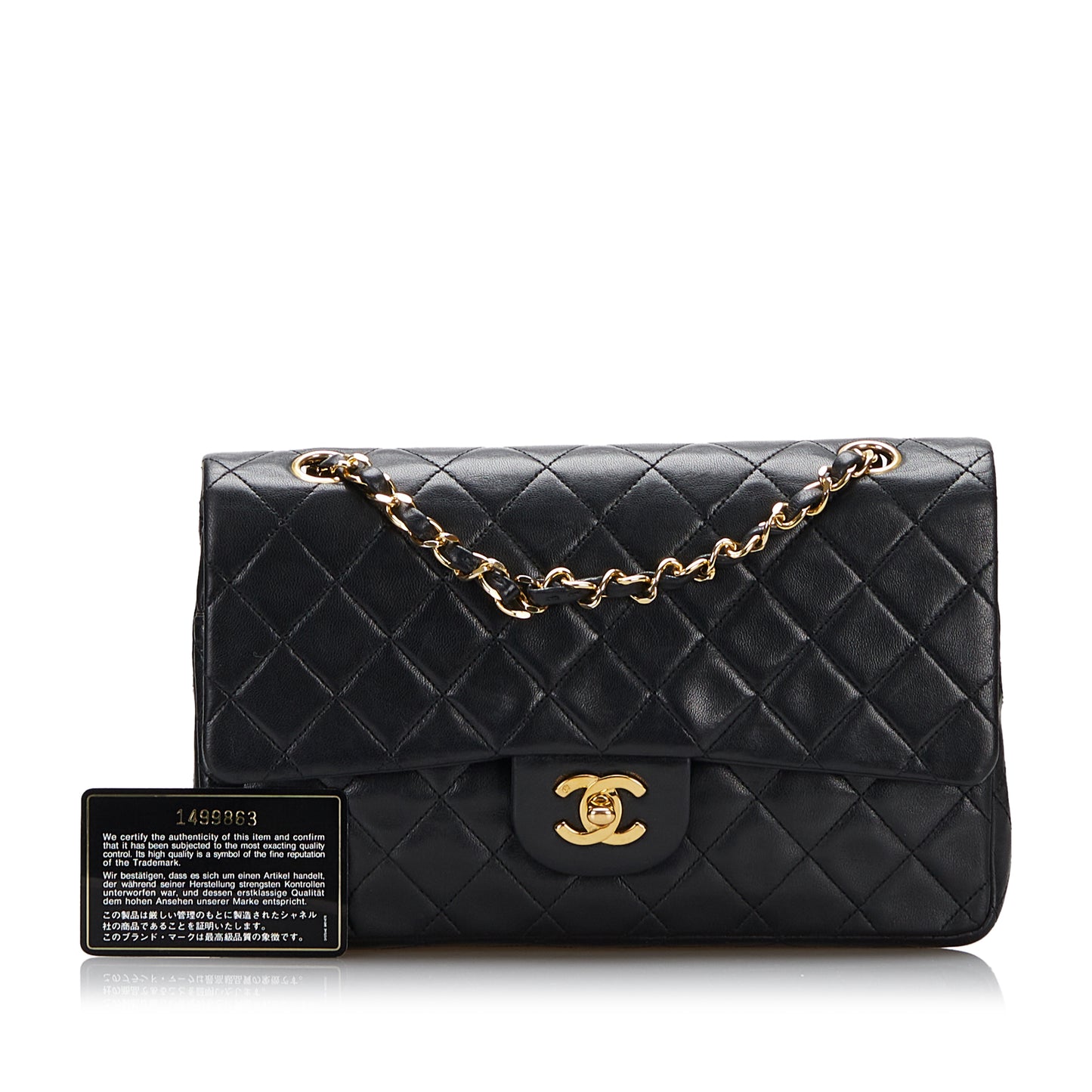 Medium Classic Lambskin Double Flap