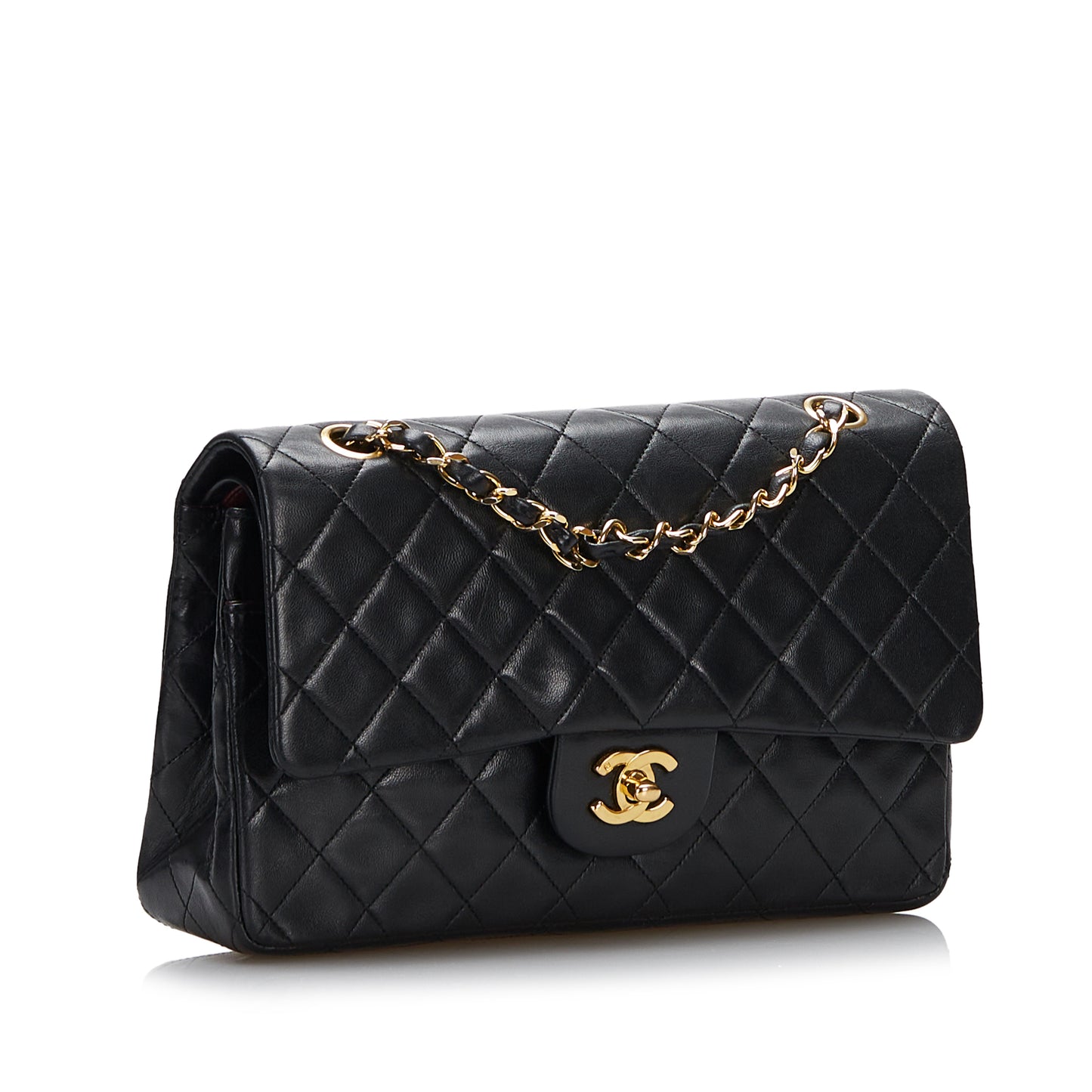 Medium Classic Lambskin Double Flap