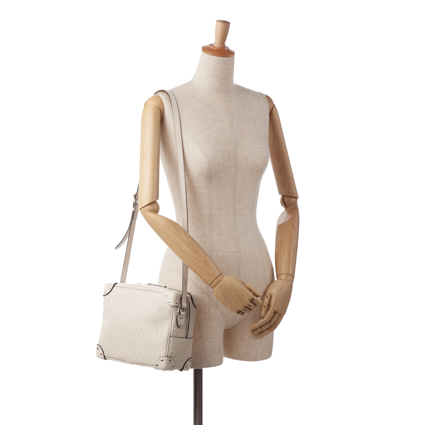GG Embossed Perforated Square Bag