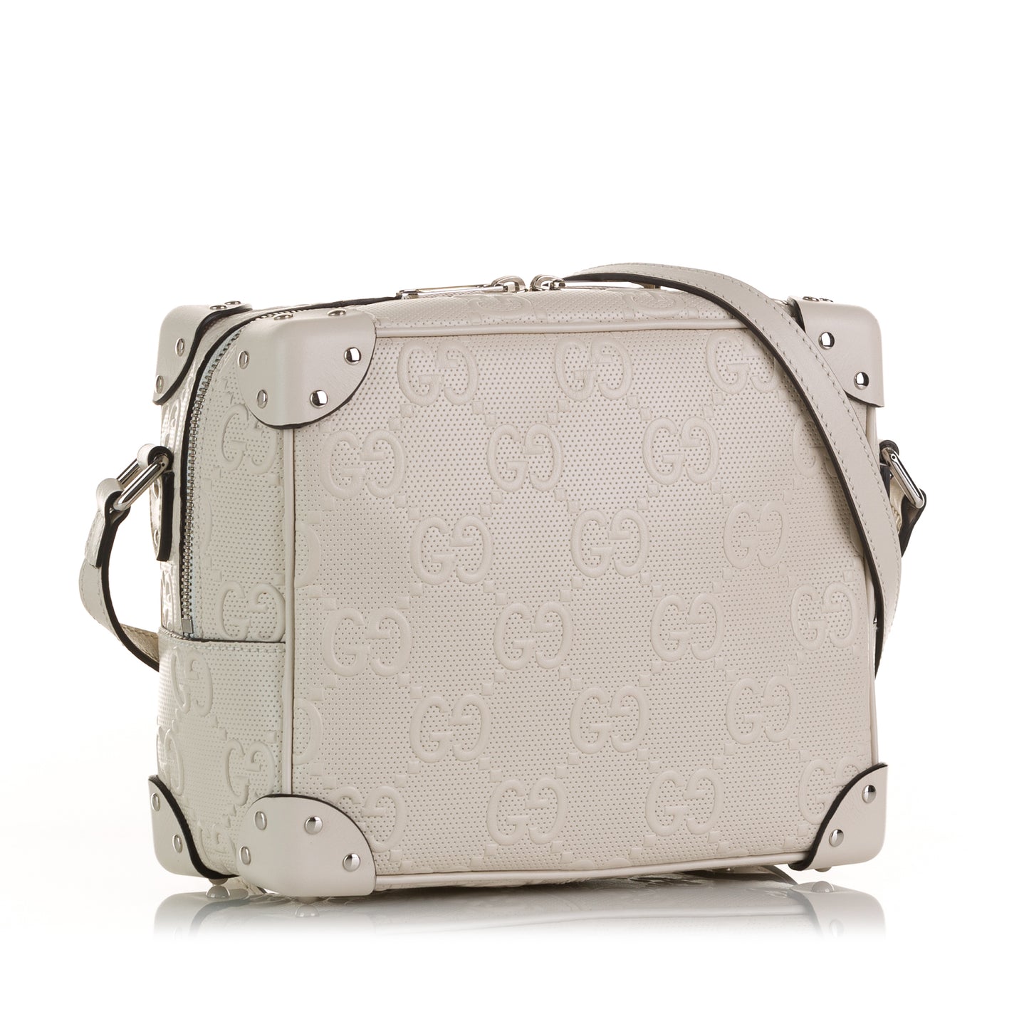 GG Embossed Perforated Square Bag