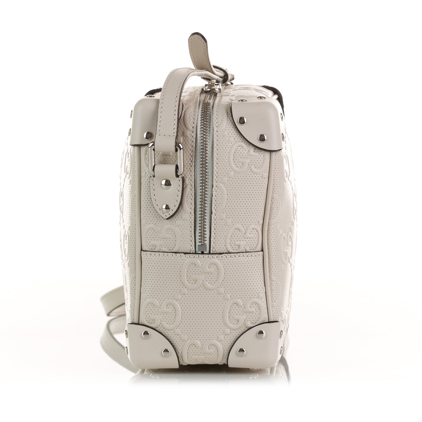 GG Embossed Perforated Square Bag