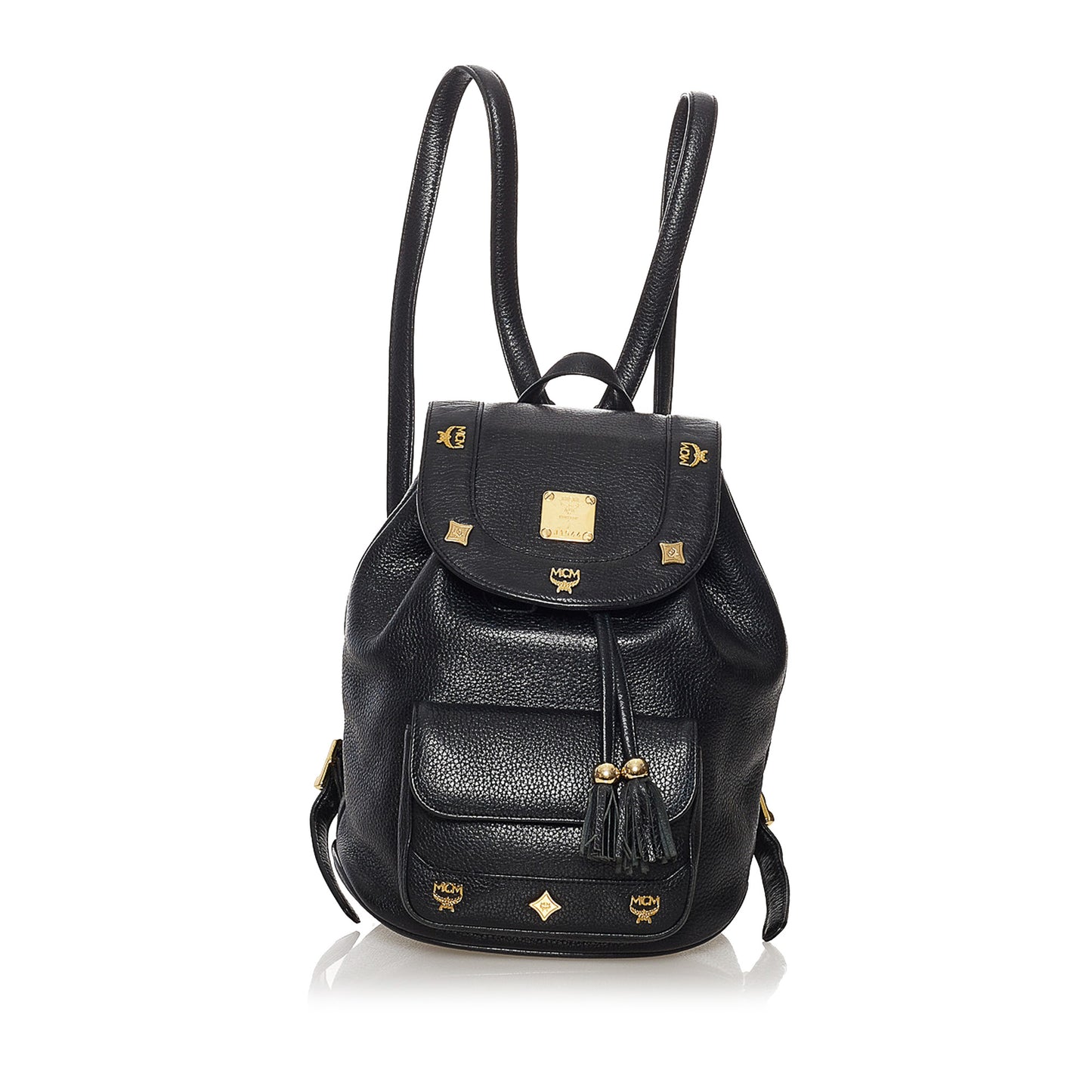 Leather Drawstring Backpack