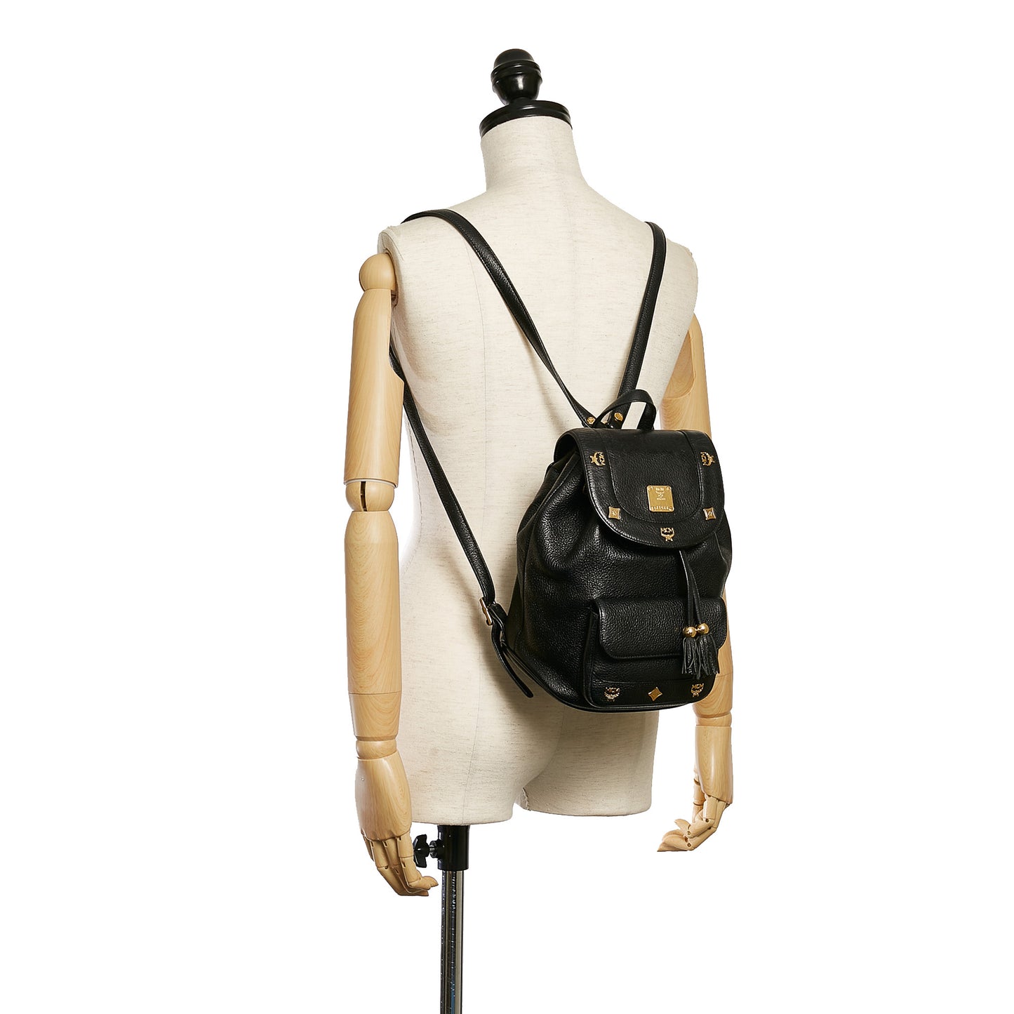 Leather Drawstring Backpack