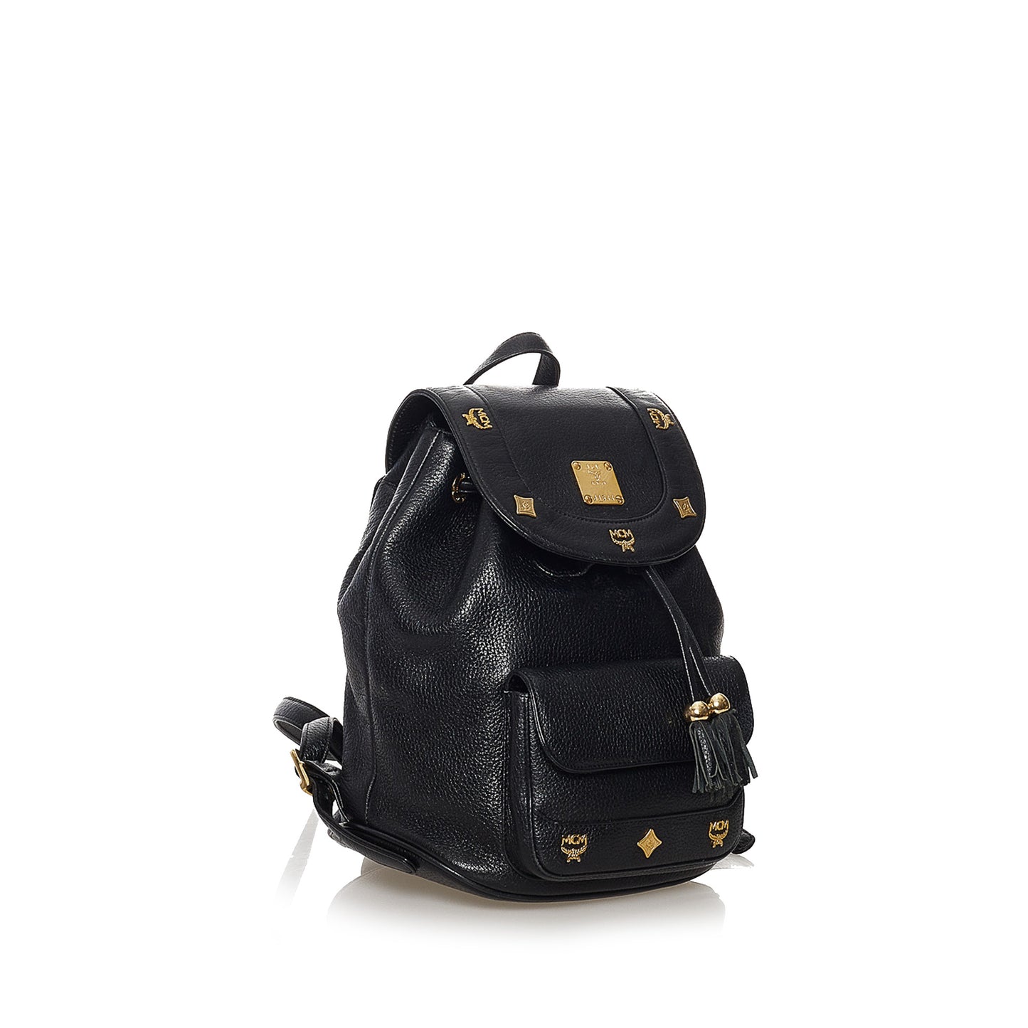 Leather Drawstring Backpack