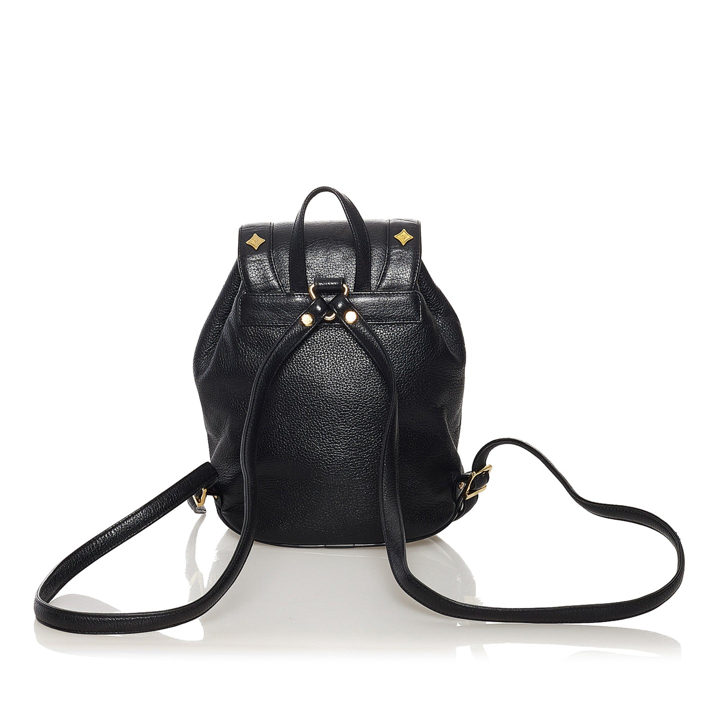 Leather Drawstring Backpack