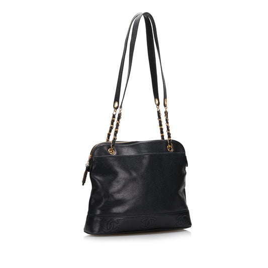 Triple Coco Caviar Shoulder Bag