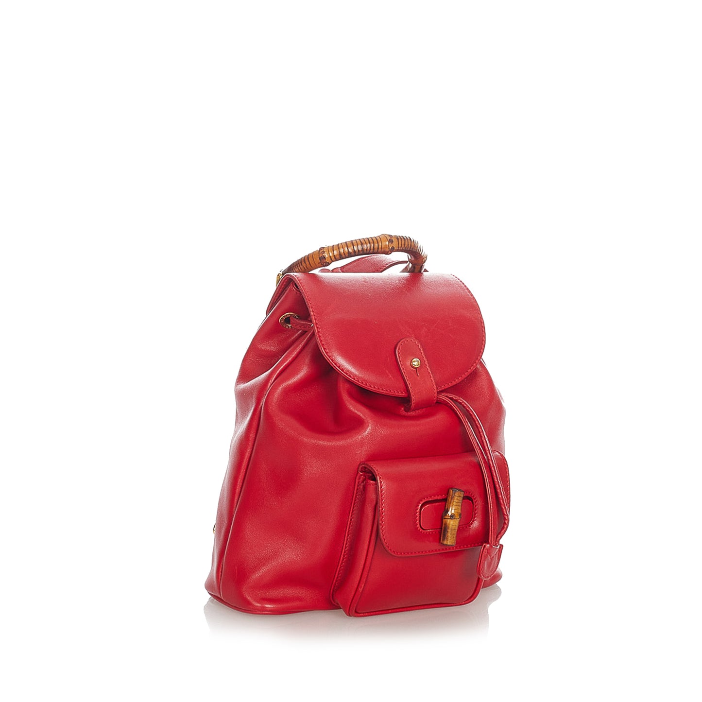 Bamboo Leather Drawstring Mini Backpack
