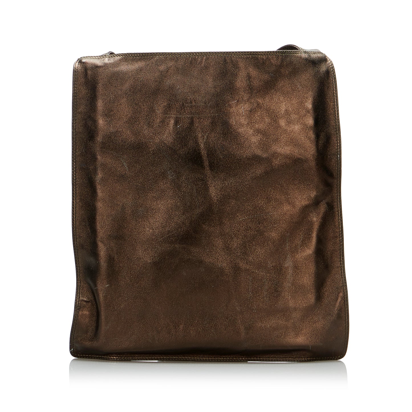 Logo Flap Metallic Leather Crossbody