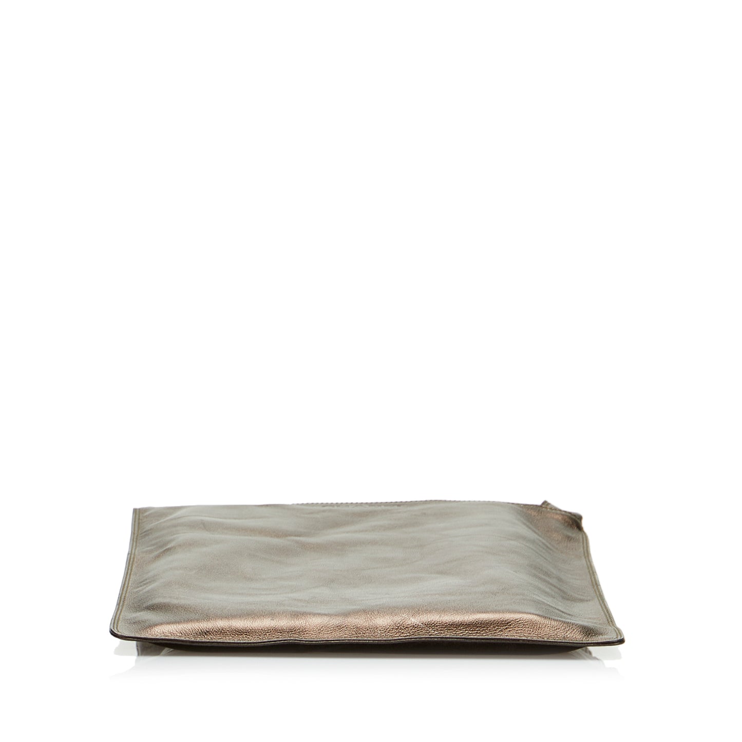 Logo Flap Metallic Leather Crossbody