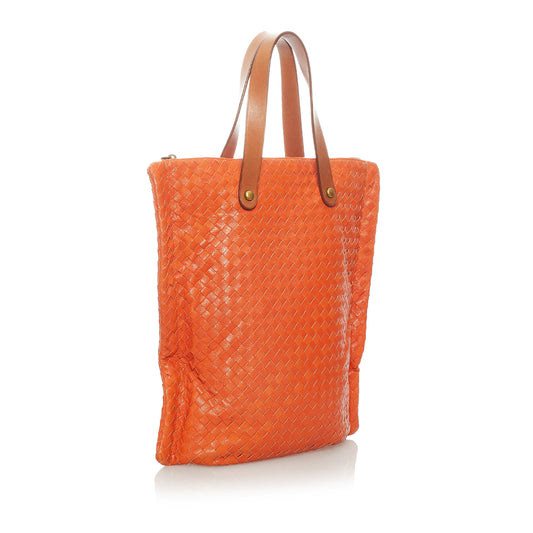 Intrecciato Leather Tote Bag
