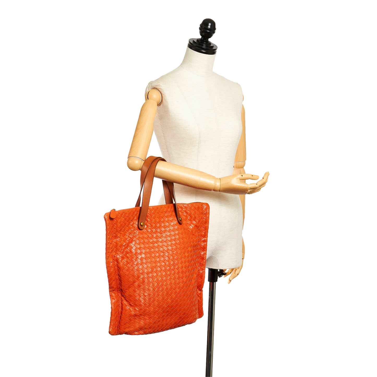 Intrecciato Leather Tote Bag