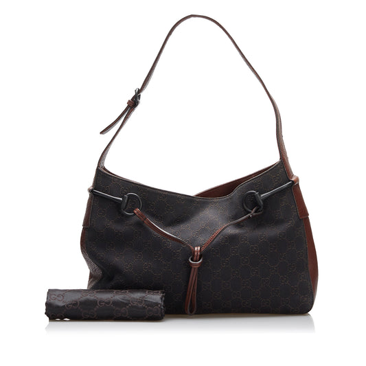 GG Canvas Horsebit Shoulder Bag