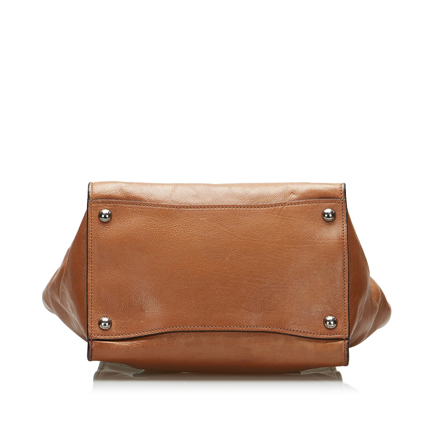 Twin Pocket Leather Handbag
