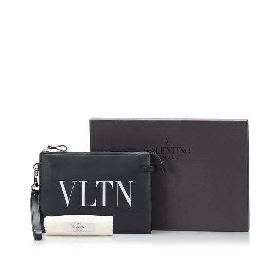 VLTN Leather Clutch Bag
