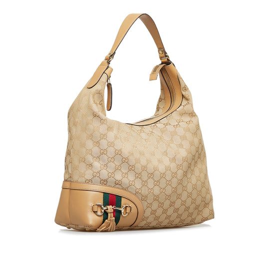 GG Canvas Horsebit Shoulder Bag