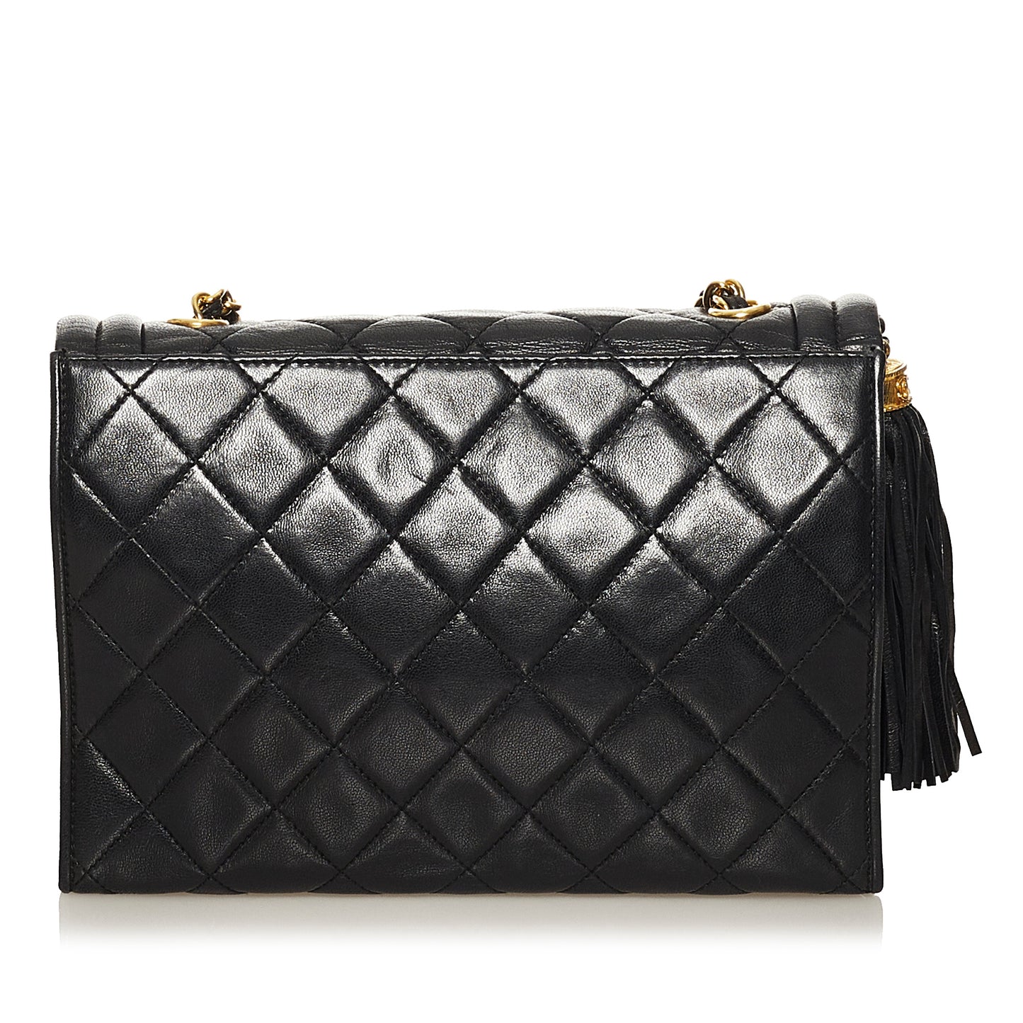 Quilted Tassel Leather Flap Bag