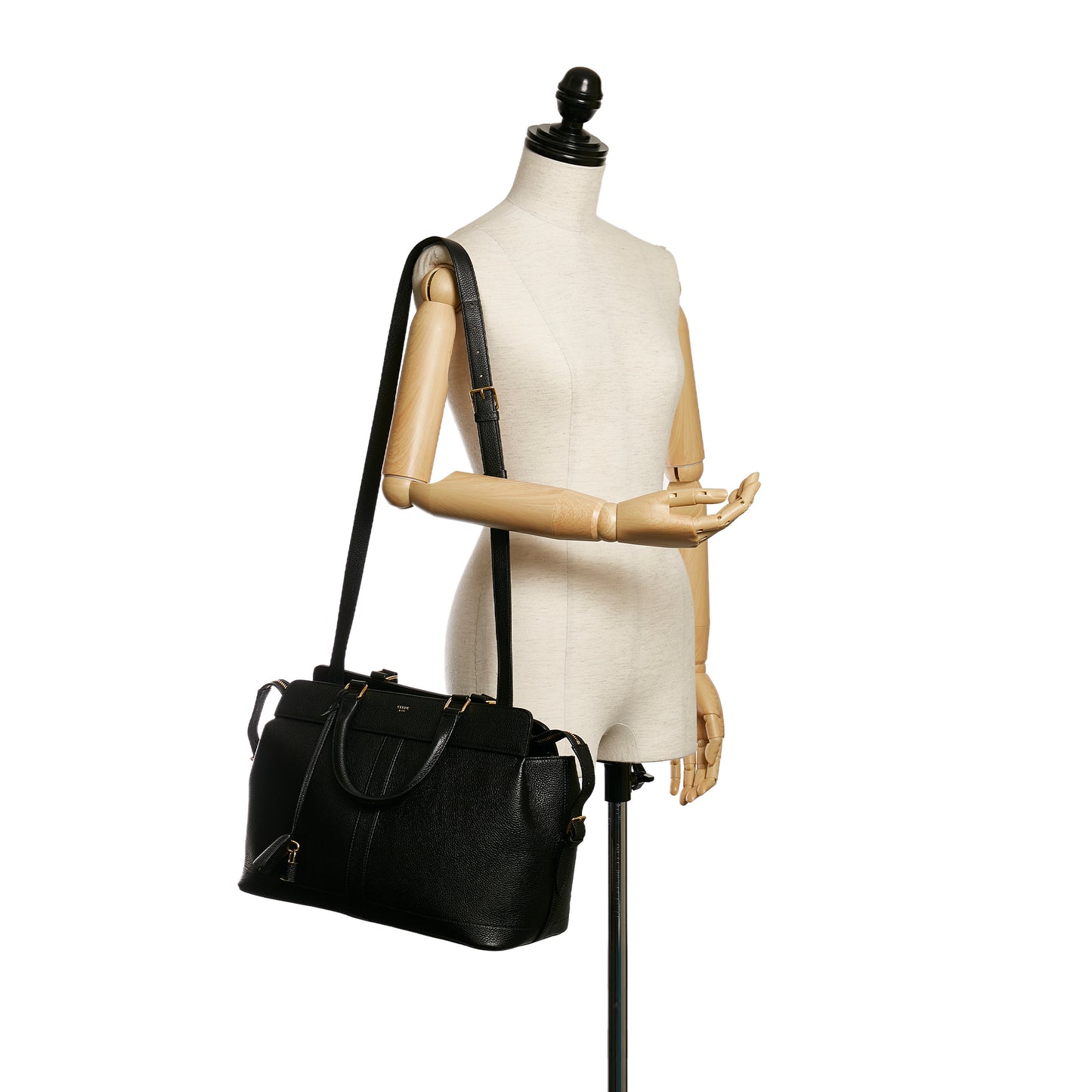 Medium Cabas de France Leather Satchel