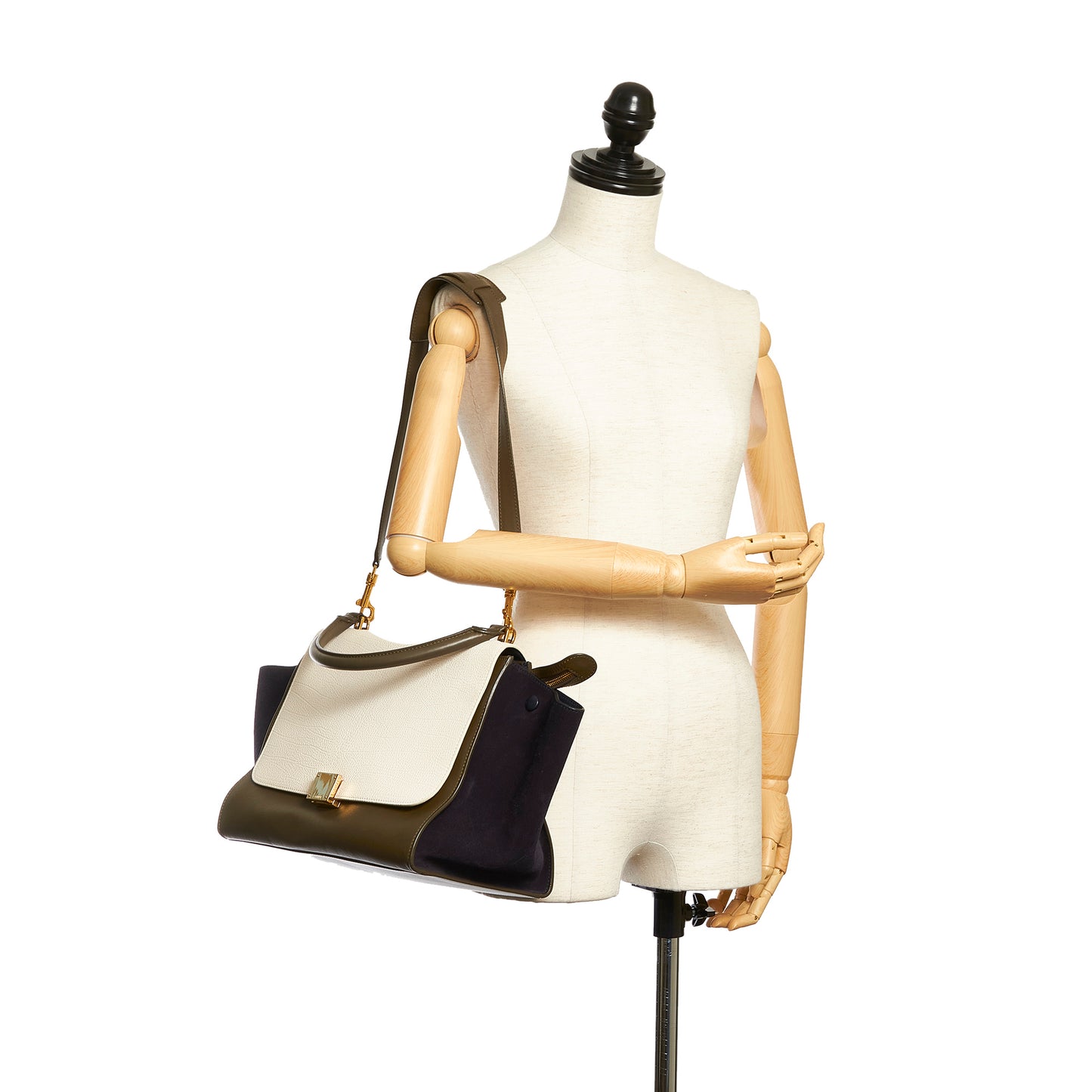 Medium Trapeze Leather Satchel