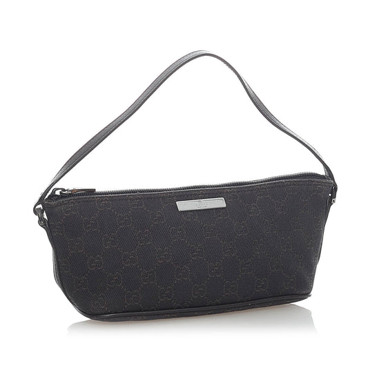 GG Canvas Boat Baguette