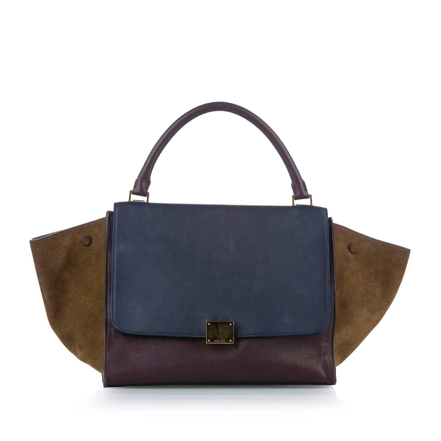 Trapeze Tricolor Leather Satchel