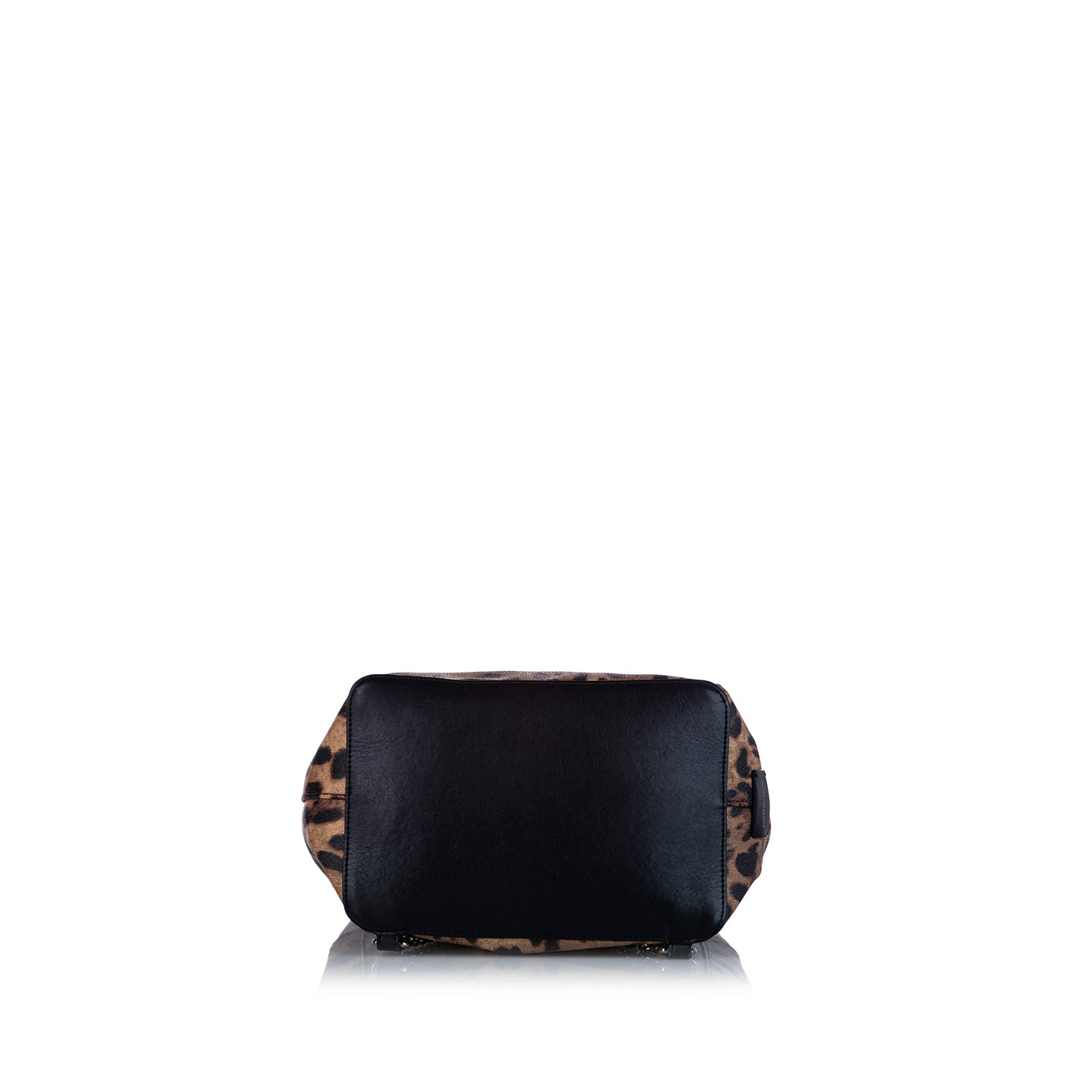 Leopard Print Leather Backpack